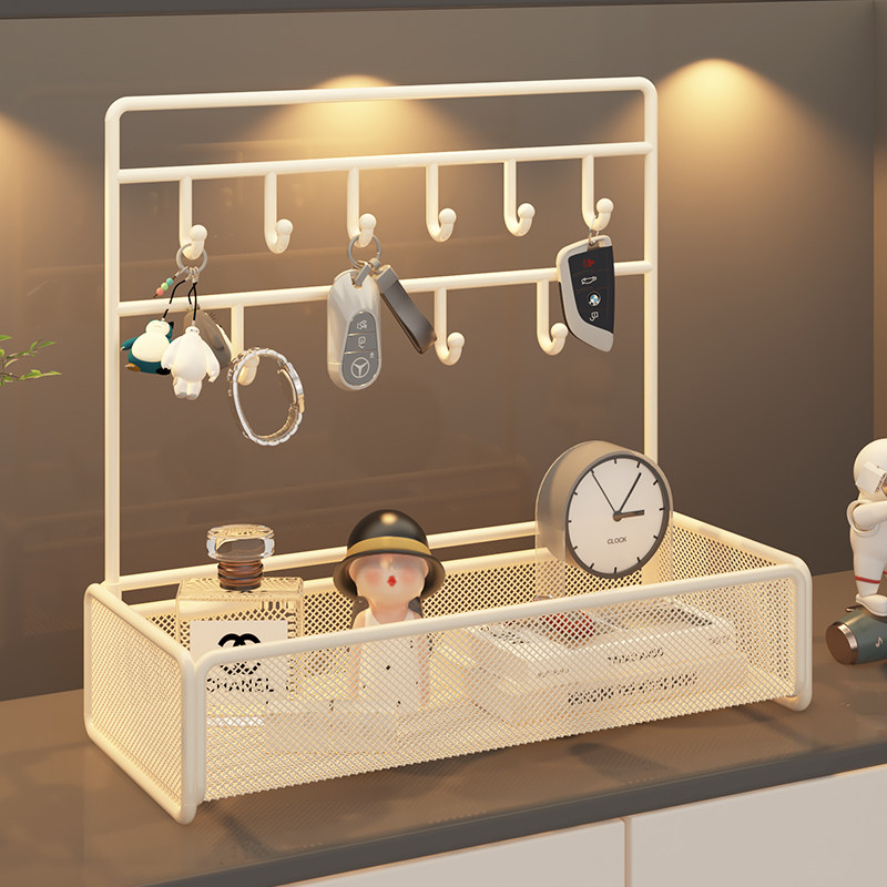 玄关钥匙收纳装饰盒摆件奶油风入户门口鞋柜上置物架桌面整理神器,家居饰品,装饰摆件,淘宝优惠券,粉丝福利购,淘宝优惠卷