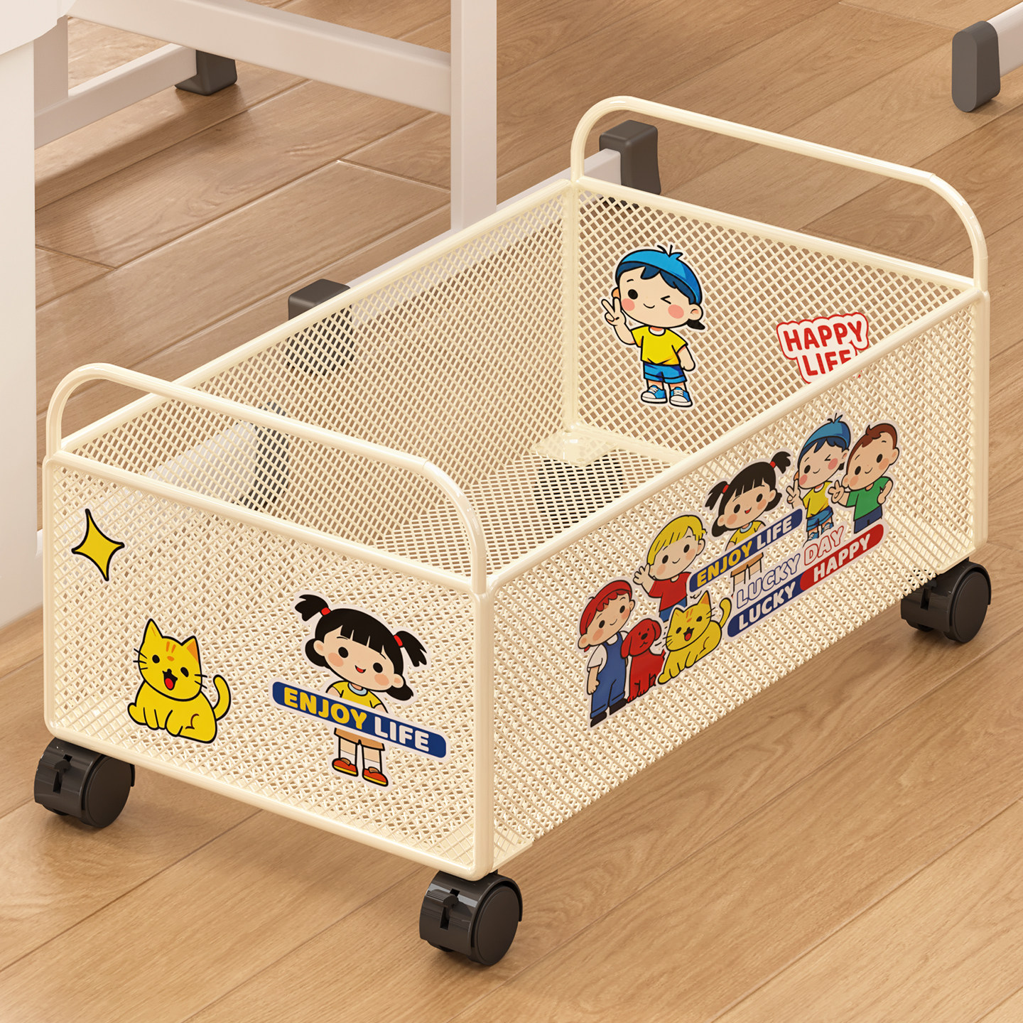 桌下书包置物架可移动推车