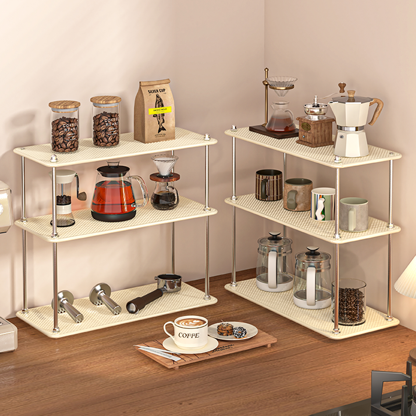 桌面转角茶具咖啡杯收纳架