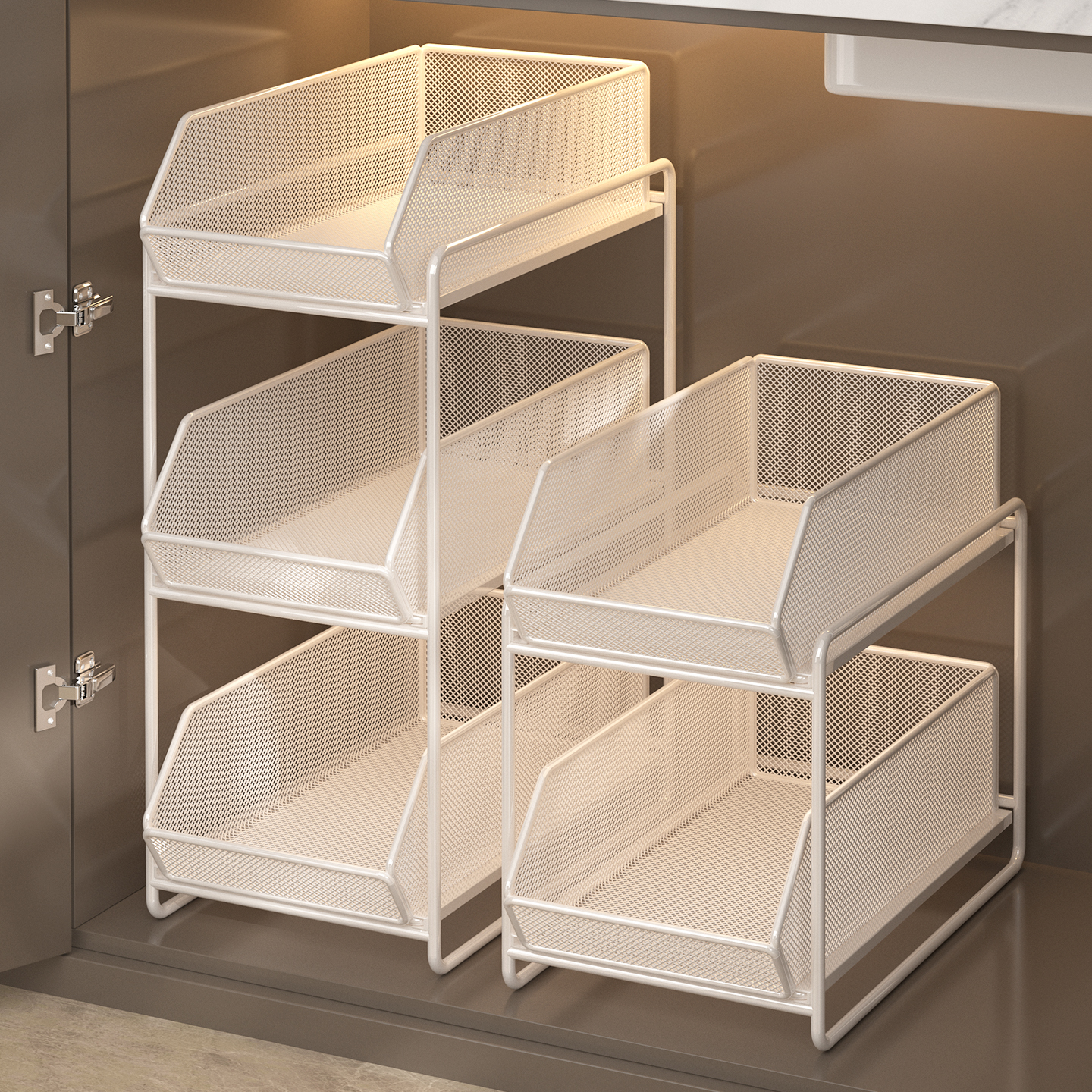 卫生间下水槽置物架浴室柜下收纳