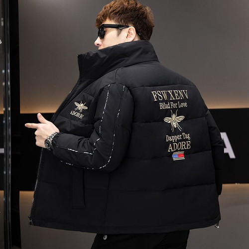 新款2022冬季棉衣男士连帽羽绒服男潮ins冬季加厚冬装外套男百搭