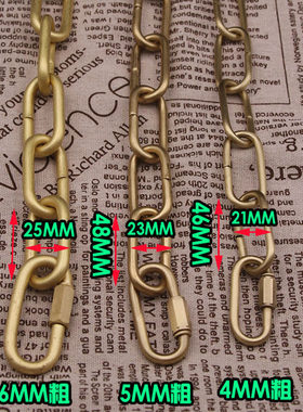 纯铜黄铜全铜大型水晶灯吊链复古欧美风酒店大厅吊灯灯具防锈链子