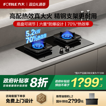 方太TF29B/02-TH29B液化气燃气灶天然气炉家用猛火灶台官方旗舰店