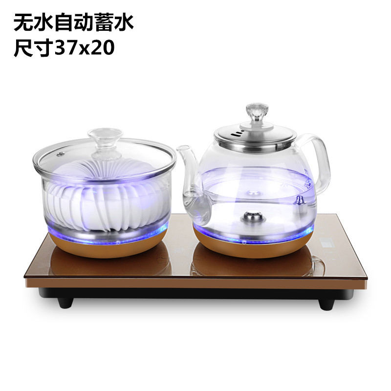110V220V全自动底上水电热烧水壶吸水茶艺壶套装消毒茶具台式一体