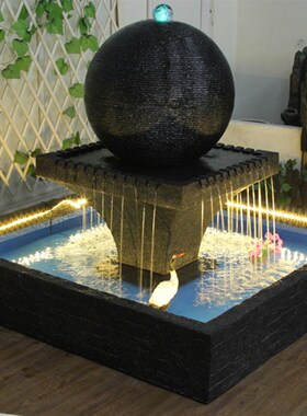 欧式流水喷泉鱼缸风水球酒店花园水景装饰水幕墙景观摆件开业礼品