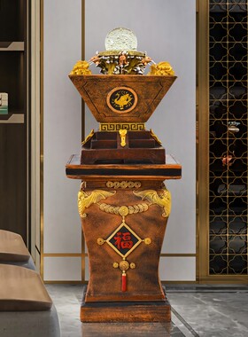 风水轮聚宝盆招财流水生财开业礼品公司玄关办公室装饰品喷泉摆件