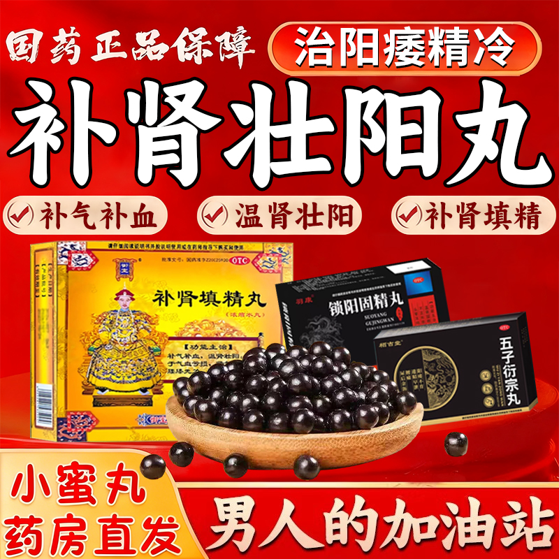 壮阳大力补肾丸金丹刚丸中药强肾固精补肾壮阳痿早泄用手过度药丸