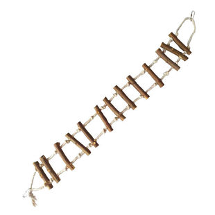 鹦鹉玩具鸟笼软桥索道吊桥树枝爬梯木秋千攀爬啃咬玩具站架磨爪棒