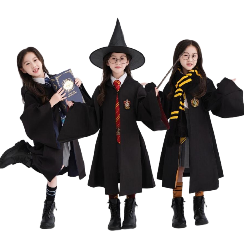 万圣节儿童服装环球影城哈利波特儿童服装女童郝敏学院风长袍套装