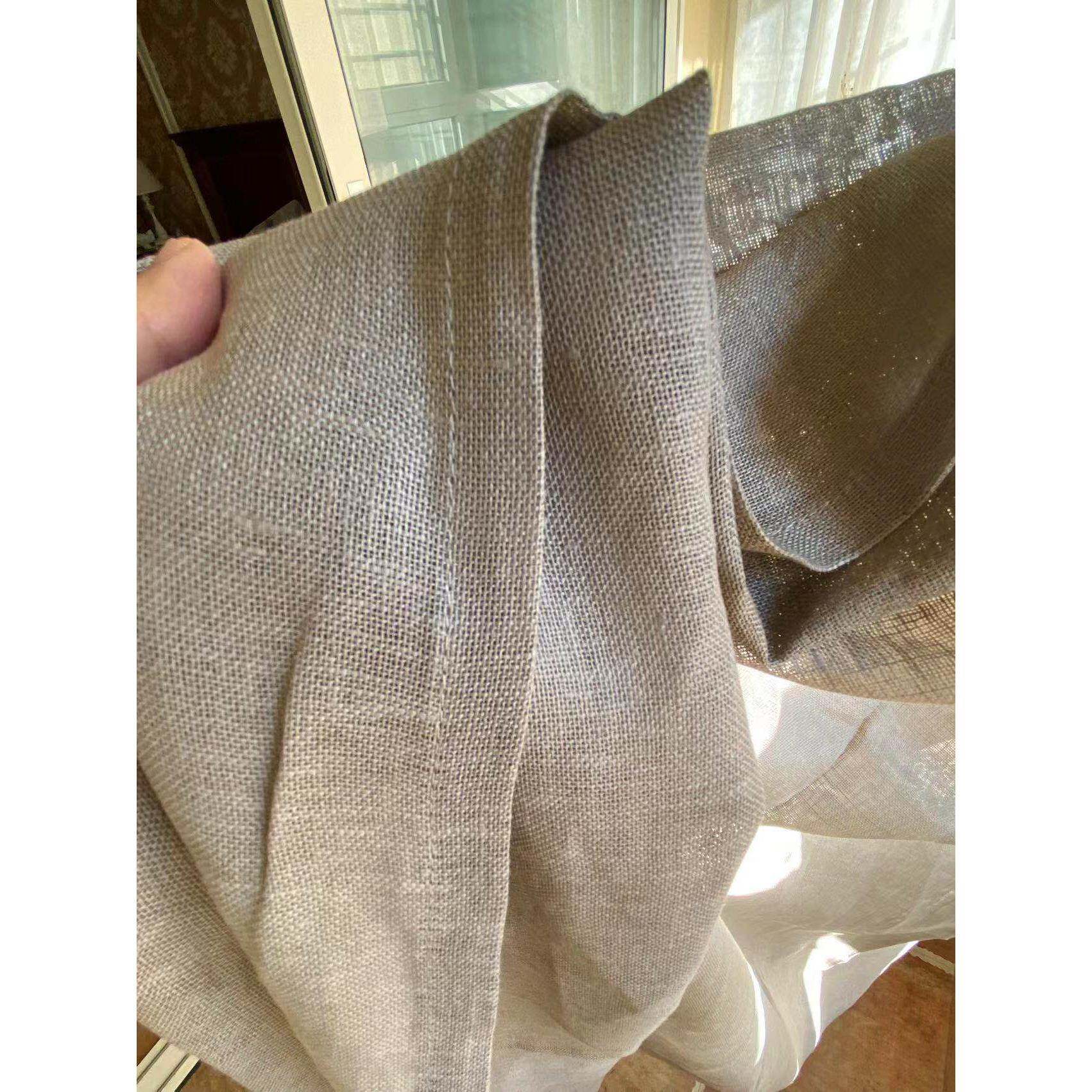 北欧风格外贸亚麻窗帘成品卧室客厅窗纱书房阳台遮光帘