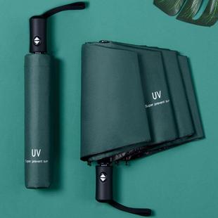 UV黑胶晴雨两用防太阳紫外线晒伞女三折叠伞new style umbrella