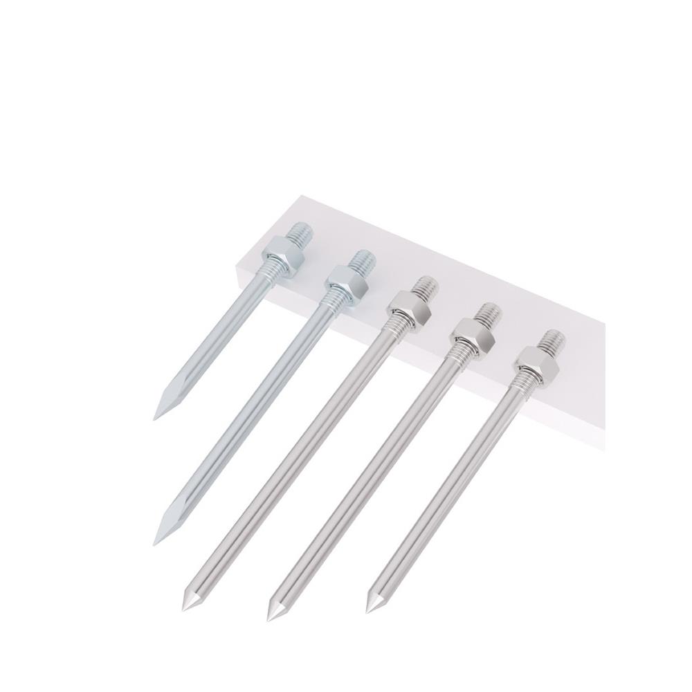 304不锈钢管卡钉镀锌直杆钉抱箍钉子PVC管箍墙钉加长螺杆卡箍吊杆