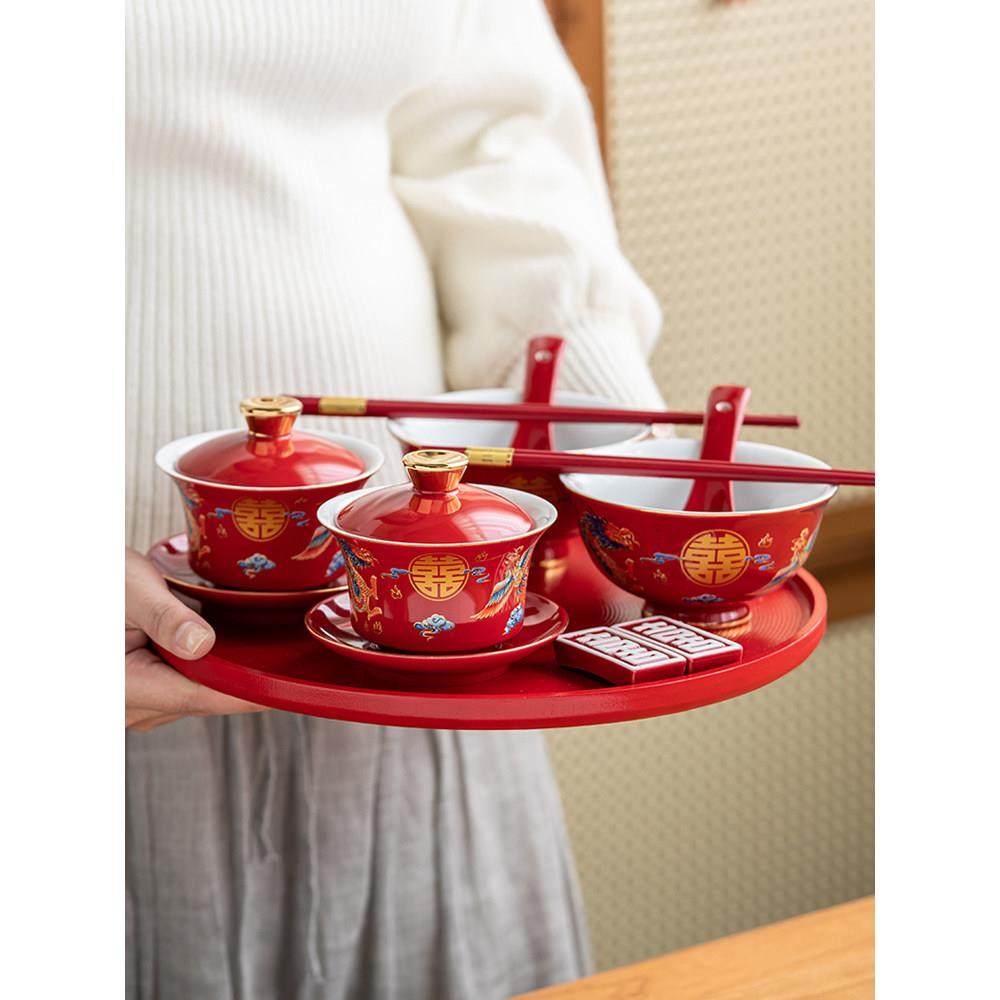 瓷都德化中式龙凤改口敬茶杯喜碗结婚对碗对陪嫁碗筷套装婚庆用品,节庆用品/礼品,喜碗/敬茶杯,淘宝优惠券,粉丝福利购,淘宝优惠卷