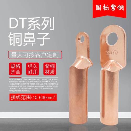 国标DT-10/16/25/35/50/70/95电缆接头铜鼻子接线端子185铜铝DTL