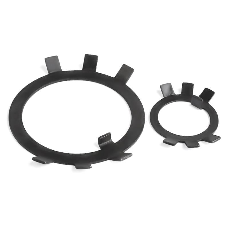 黑碳钢防回流垫圈Gb858圆螺母止动垫圈六爪锁定防松垫圈王八止动