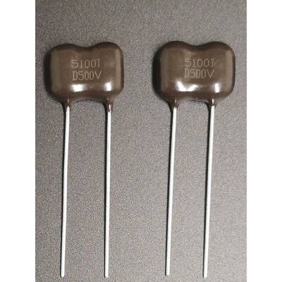 Elecfish银云母电容器500V1Pf至7500Pf音频发热棕色经典Cmdm2H列