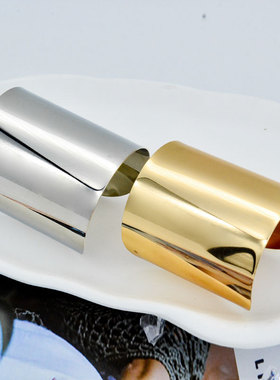 亚马逊热卖爆款时尚百搭简约手饰光面手镯质感金属开口级感小众