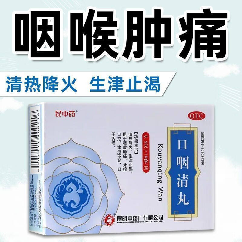 昆中药 口咽清丸(阮氏上清丸) 0.5g*16袋 清热降火 生津止渴