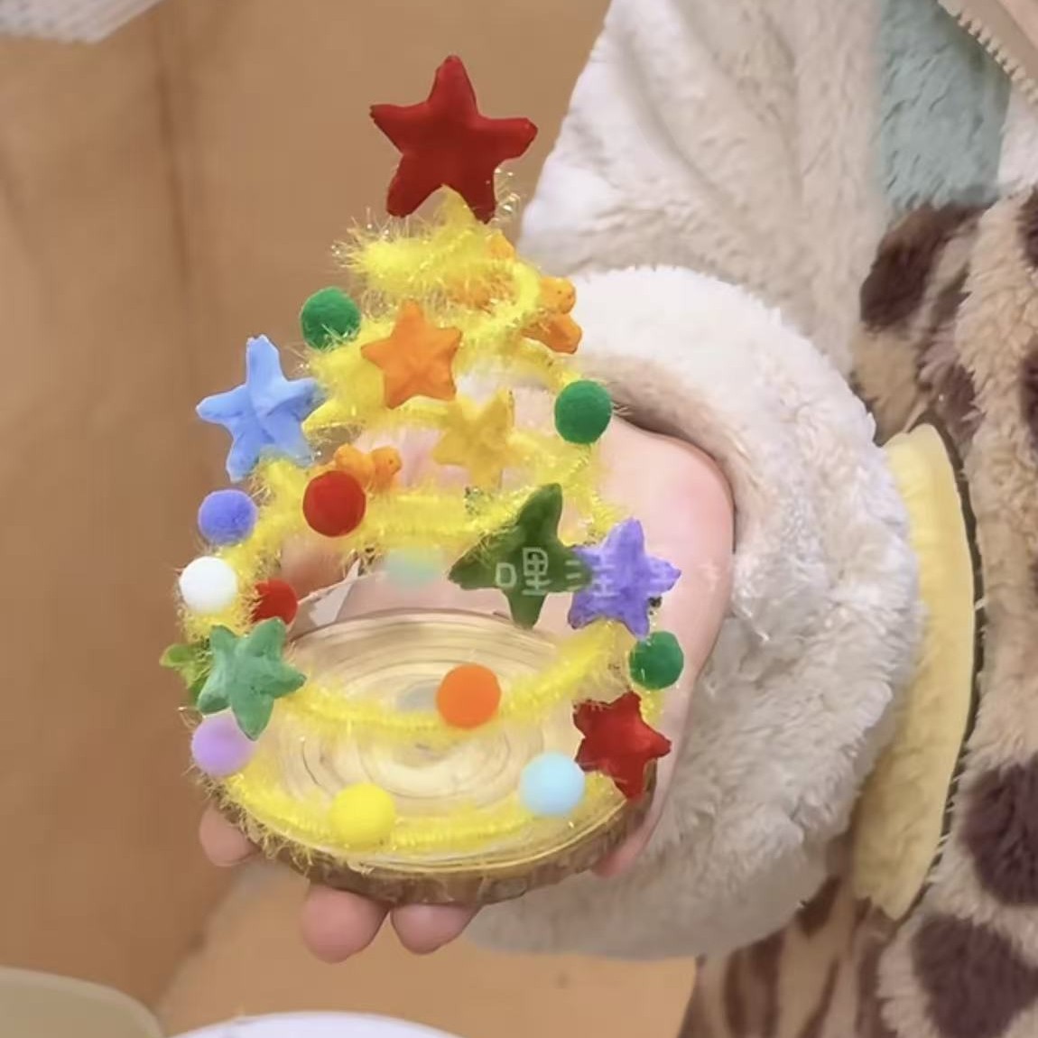 可旋转圣诞树氛围小摆件手工DIY材料包圣诞节送女友闺蜜摆件礼