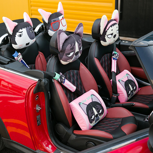 卡里努努呜呜狗卡通记忆棉汽车腰靠车用护腰靠垫办公室车载靠背垫