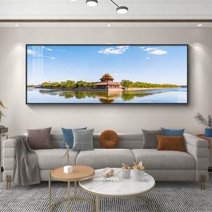 饰画轻奢大气沙发背景墙壁画2024新款 故宫东方明珠风景挂画客厅装