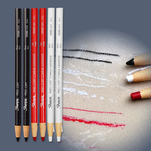 china off marker peel shanpie蜡笔卷纸拉线笔环保可擦三福陶瓷玻璃记号笔Sharpie