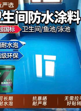 卫生间防水涂料漆厕所鱼池专用防漏胶js厨卫水池泳池防水补漏材料