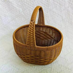 网红新手编织篮子采摘购物篮蔬菜篮子鸡蛋水果篮子野餐储存婚礼