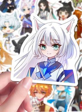 奇喵君周边110张故事贴纸二次元猫小九历险记漫画diy笔记本