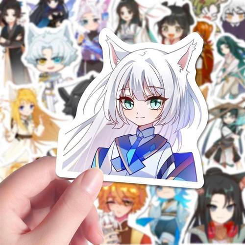 奇喵君周边110张故事贴纸二次元猫小九历险记漫画diy笔记本