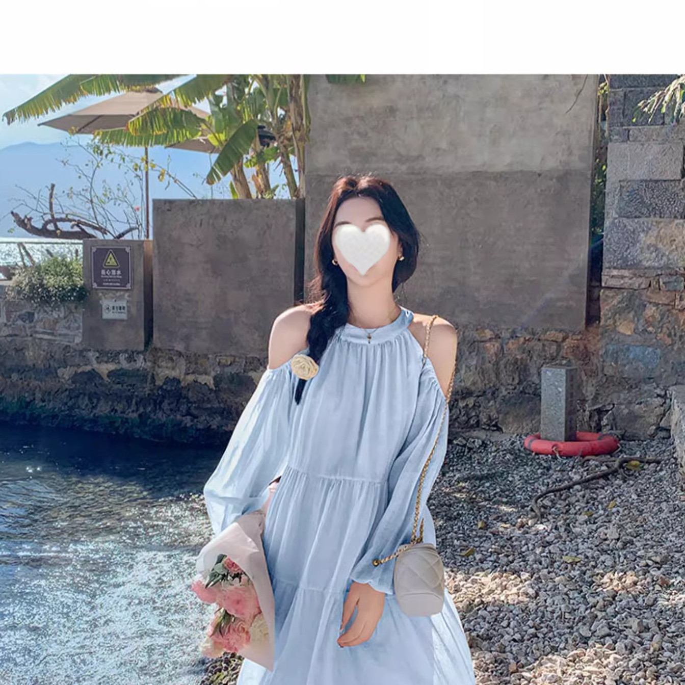 法式超仙露肩温柔风连衣裙女春秋2026新款气质甜美减龄仙女裙夏季