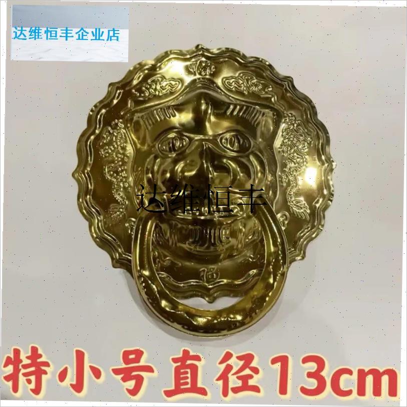 大门虎头门环装饰农村俯首狮头兽头麒麟头不锈钢配件.仿古老式铁,