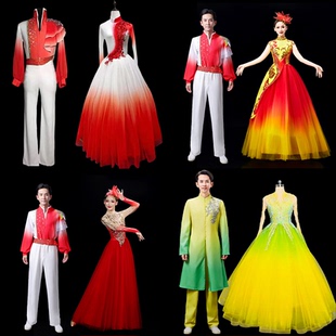 开场舞大摆裙演出服大气2026新款现代舞大型舞台歌伴舞表演连衣裙