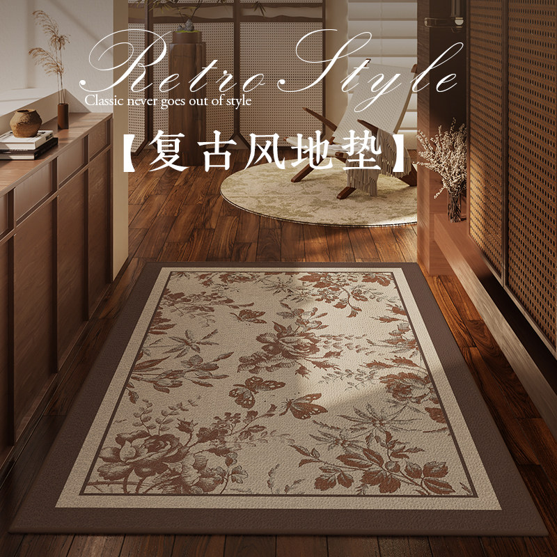 2025新款复古风入户门地垫门口脚垫中古进门垫家用玄关地毯可裁剪,居家布艺,入户地垫,淘宝优惠券,粉丝福利购,淘宝优惠卷