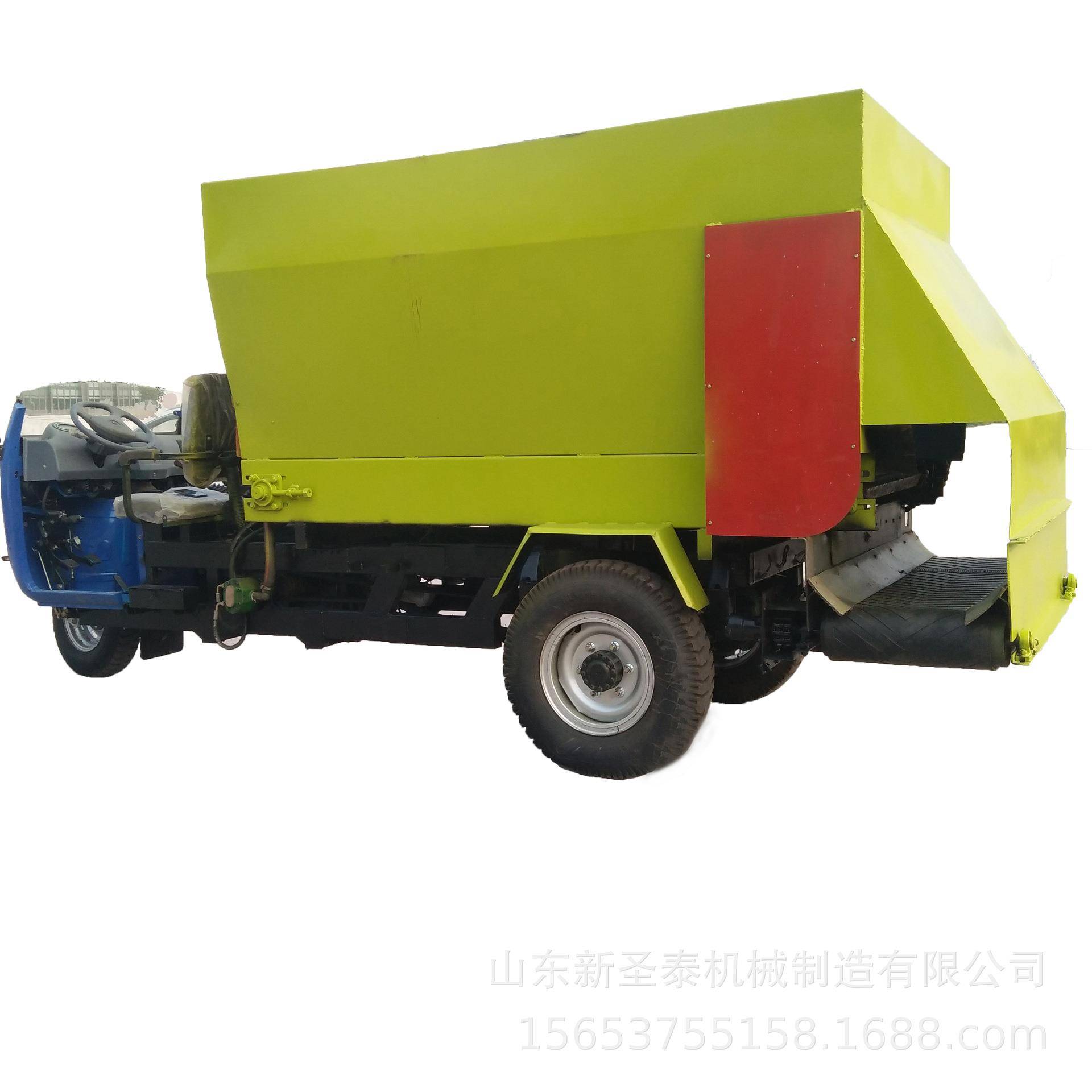 湖北宜昌电动牛场撒料车电动喂牛撒料车