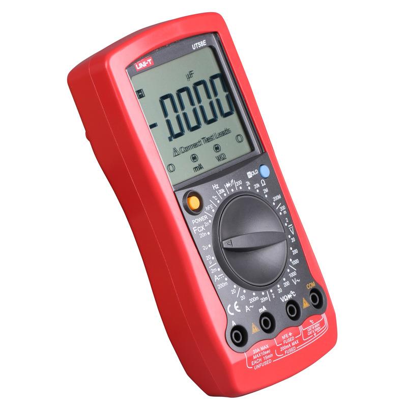 UNI-T数显手持多用表电工表UT58E(四位半电阻电容温度）