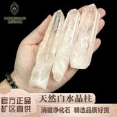 天然巴西白水晶柱族水晶消磁石晶柱大白水晶柱手把件白水晶原矿石