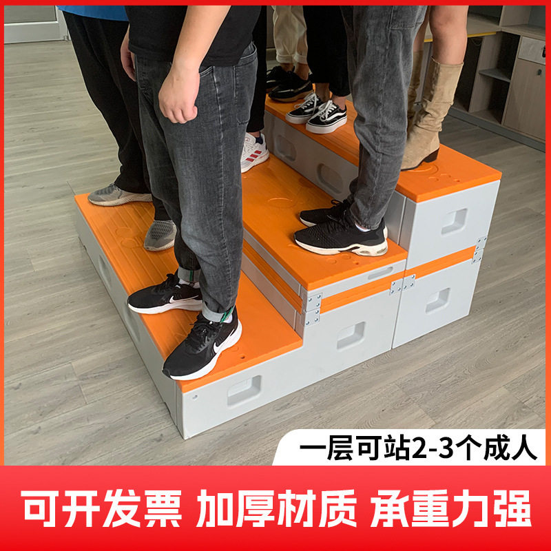 学校合唱台PE塑料合唱台可折叠移动推拉多功能音乐合唱台阶舞台凳