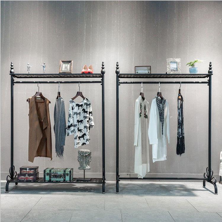 服装店展示架铁艺落地式衣帽架童装时尚创意挂衣架男装女装展示架