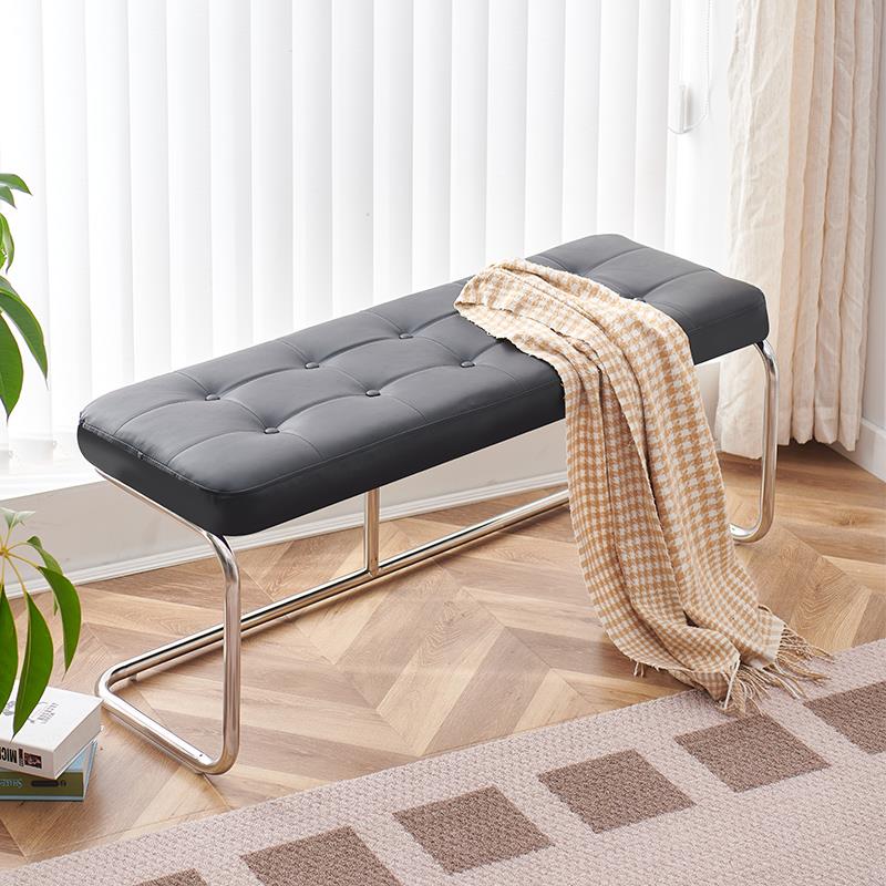 不锈钢换鞋凳家用入户衣帽间矮凳复古床尾脚凳玄关凳简约长条餐椅