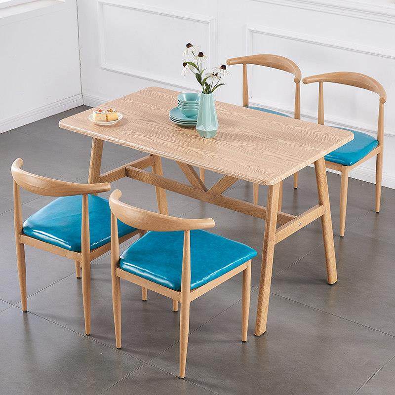餐桌椅组合出租房简约家用仿实木餐桌小户型4人6人长方形吃饭桌子,住宅家具,板木餐桌,淘宝优惠券,粉丝福利购,淘宝优惠卷