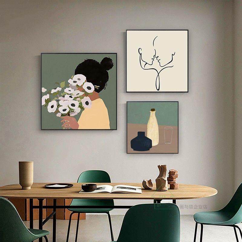 小清新客厅沙发背景墙装饰画小众艺术装饰画卧室床头复古组合挂画,家居饰品,现代装饰画,淘宝优惠券,粉丝福利购,淘宝优惠卷