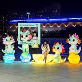 户外打卡通吉祥物龙雕塑小区公园景区商场网红店铺幼儿园装 饰摆件