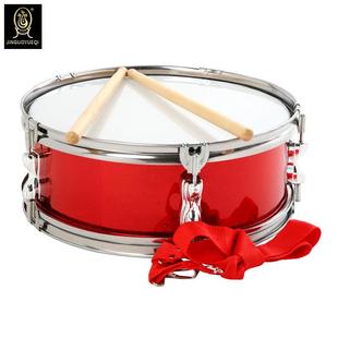金果乐器红色13寸不锈钢压圈小军鼓队鼓少先队鼓号队小鼓厂家直销