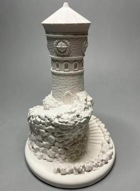 轻奢ins灯塔微景观创意艺术家居装饰桌面扩香石氛围摆件石膏模型