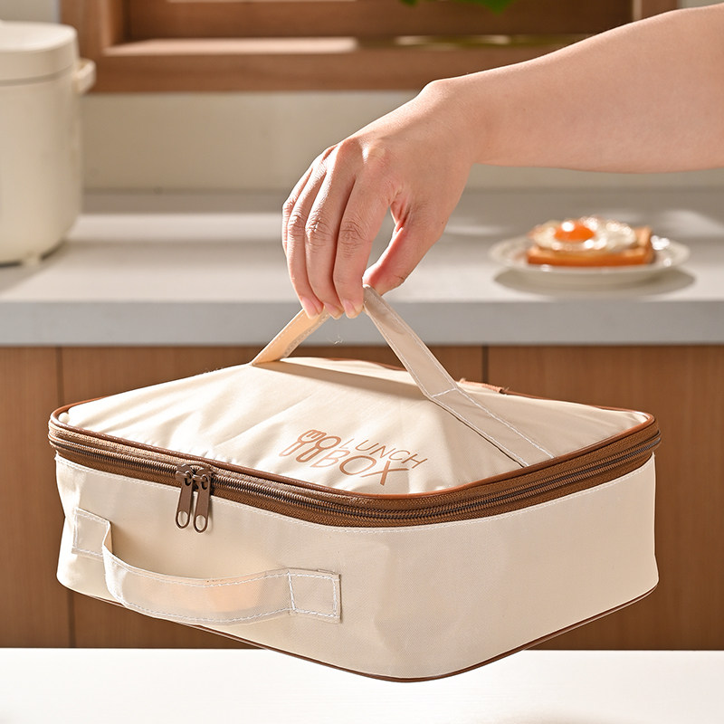 学生饭盒保温袋便当盒袋子上班族带饭兜加厚防水饭盒包餐盒手提袋