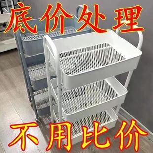 小推车置物架落地多层家用卧室婴儿移动零食厨房储物收纳架框