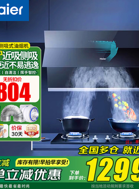 海尔 CXW-219-MA2C1 侧吸式大吸力22m³自清洗挥手智控抽吸油烟机