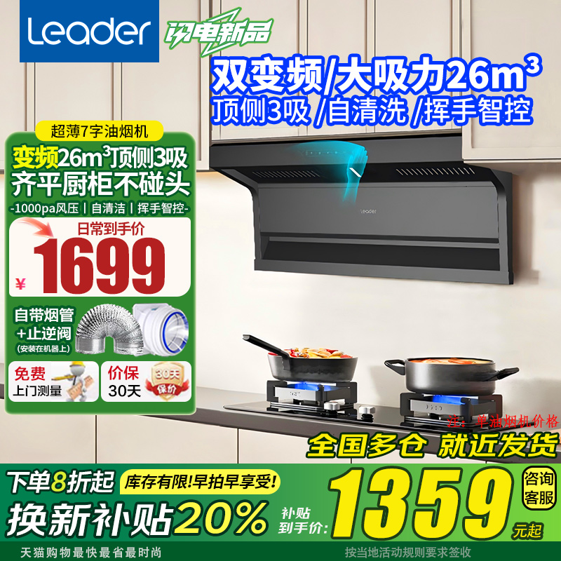 海尔统帅1000Pa挥手智控1级能效