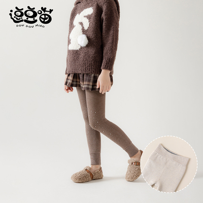 儿童秋冬季加绒加厚打底裤